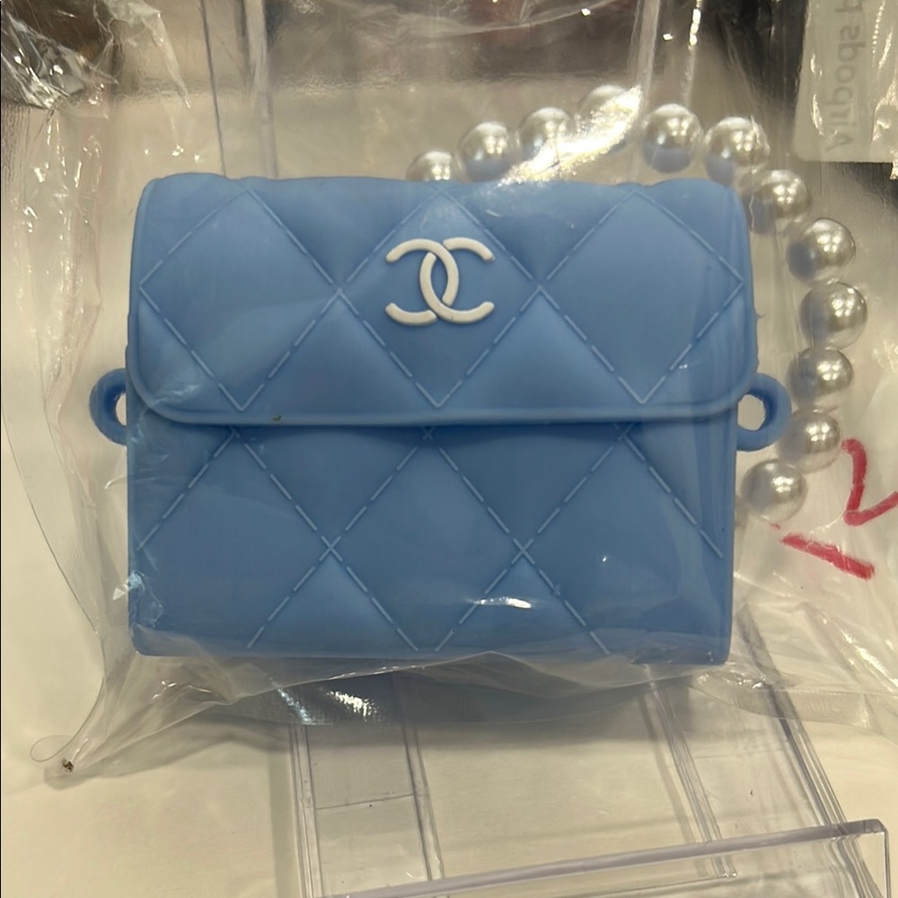 Airpod Blue Quilted Women's Bag
